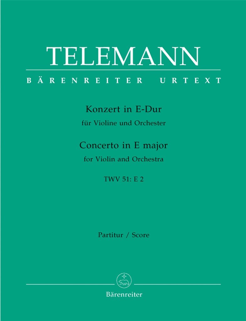 Concerto for Violin and Orchestra E Maj TWV 51:E2